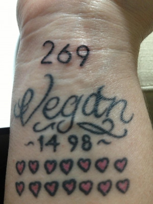 Animal rights activists tattooed the number “269” of a calf, on ...