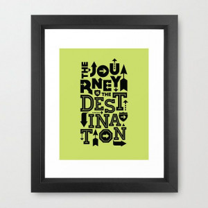 Neon Lime Green Journey Quote The Journey Is The by Inspireuart #art # ...