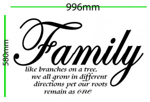 Details about VINYL REMOVABLE STICKER DECAL QUOTES FAMILY