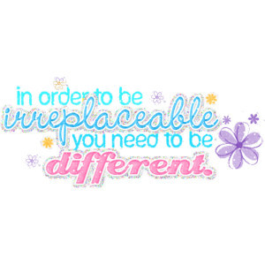 Being Different Myspace Quote Graphics - Myspace Quotes