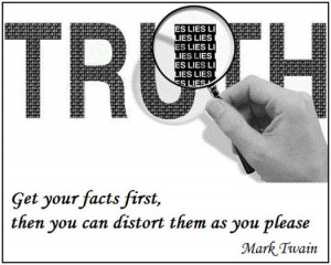 Get your facts first, and then you can distort them as much as you ...
