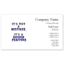 Mistake Design #1 Business Cards for