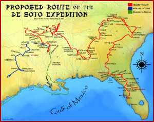 De Soto route proposed by Charles Hudson in 1997