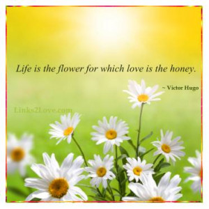 quotes life is a flower of which love is the honey life sayings