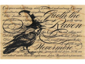 Quote the Raven Nevermore Rubber Stamp