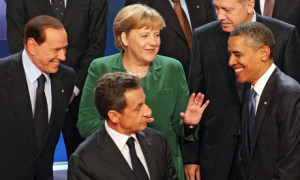 Sarkozy Berlusconi Obama