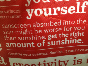 ... bag there s a piece of horrible health advice on the lululemon bag