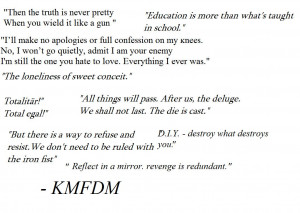 Inspirational Kmfdm Lyrics...
