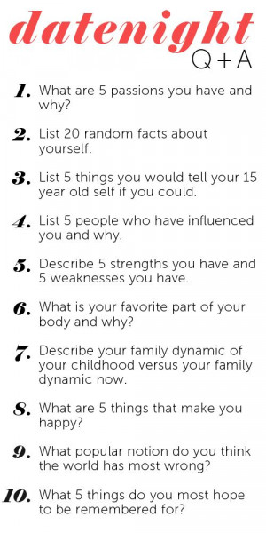 Fun date night questions.