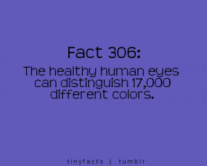 The healthy human eyes can distinguish 17,000 different colors.