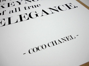 Quotes From Coco Chanel 'simplicity' coco chanel quote
