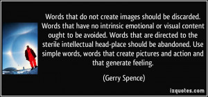 Words that do not create images should be discarded. Words that have ...