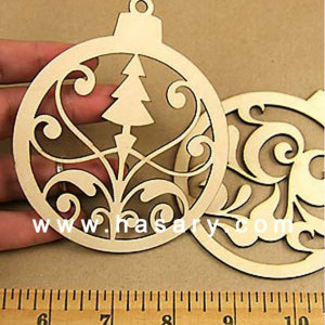Hot laser cut wood Christmas tree Ornaments