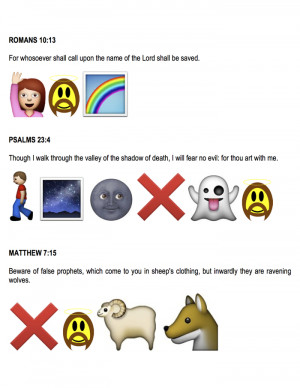 Bible Verses translated into Emoticons by Kamran Kastle