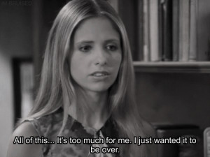 and White depression sad over season 5 Buffy the vampire Slayer buffy ...
