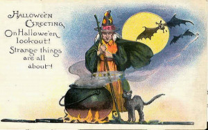Imagens Vintage Halloween Witches Cards