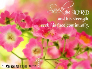 Chronicles 16:11. Seek The Lord...continually.
