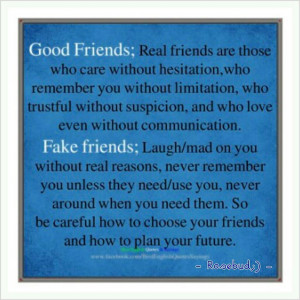 good friends/fake friends