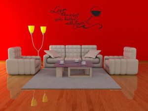 Wall Quotes Saying Love like Wine Gets Better by walldecalquotes.