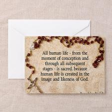 Catholic Pro-Life Quote Greeting Card for