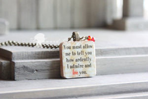 SALE!! Mr. Darcy quote necklace 