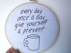 Twin Peaks Dale Cooper Quote Hoop Wall Hanging by TrekkingStitches, $ ...