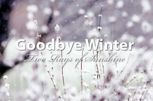 Goodbye Winter