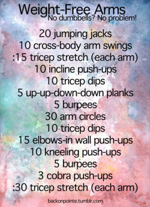 Arm Workout without weights