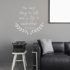 the best thing audrey hepburn wall quote decal