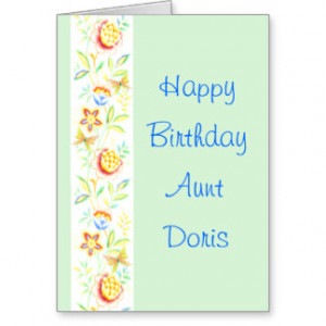 Happy Birthday Aunt Doris