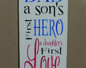 Father Son Love Quotes Wood sign gift for father dad