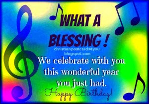 blessing birthday free christian card image