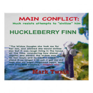 Huckleberry Finn main conflict Posters
