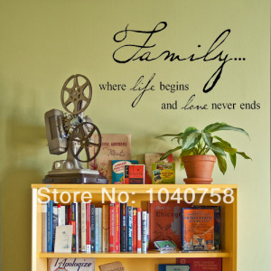 Wall Decal Quotes Life Begins Love Ends Tree Wall Sticker Quotes ...