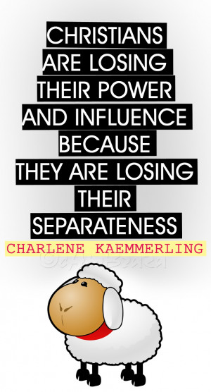 Christians losing their separateness