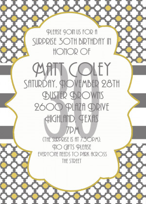 Surprise Party invitation-