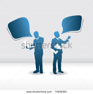 business people quotes - stock vector