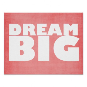 dream_motivational_quote_modern_typography_coral_poster ...