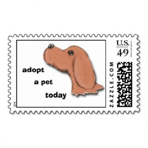 begging, adopt, a pet, today postage stamp. This great stamp design is ...