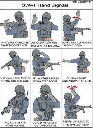 More Helpful SWAT Hand Signals