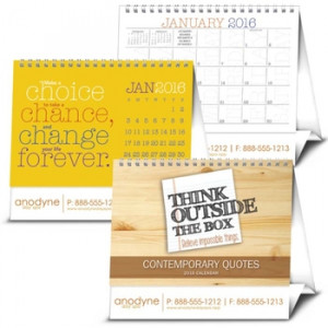 ... Calendars & Planners » Contemporary Quotes Printed Desk Calendars