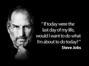 Steve Jobs What I should be asking myself every morning after praying ...