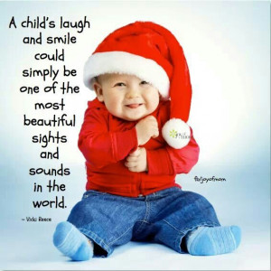 Child's laugh and smile