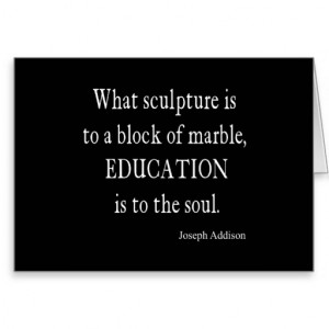 Vintage Joseph Addison Education Quote Greeting Cards