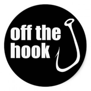 Off The Hook Round Stickers