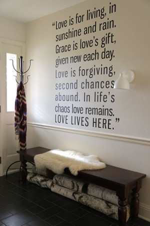 ... forgiving, second chances abound. In life's chaos love remains. Love