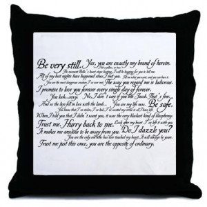 Bella Gifts > Bella More Fun Stuff > Edward Cullen Quotes Throw Pillow
