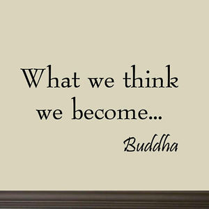 What We Think We Become Buddha Quote Vinyl Wall Art Decal ...