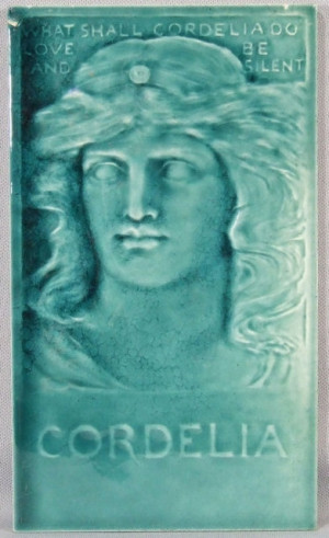 Low Art Tile of Cordelia from King Lear - For Sale