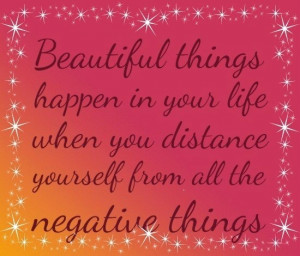 distance yourself from negative